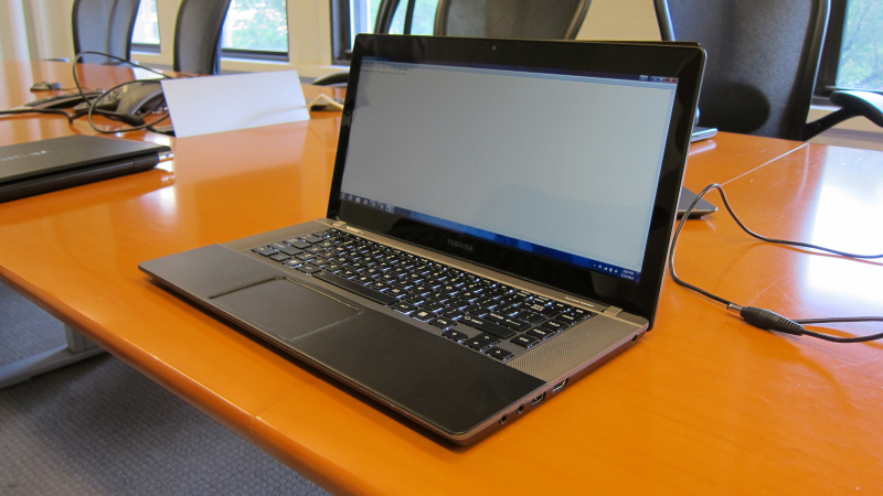 Illustration for article titled Toshiba Satellite U845W Hands On: Super-Wide Mutant Ultrabook for Movie-Lovers and Multitaskers